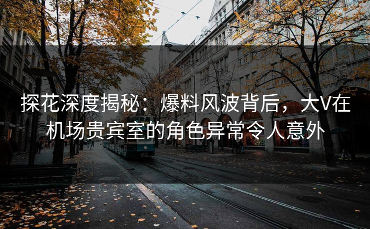 探花深度揭秘:爆料风波背后,大V在机场贵宾室的角色异常令人意外