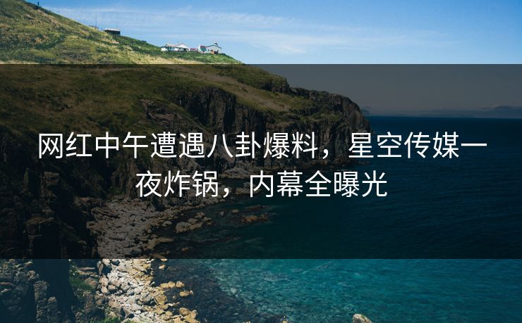 网红中午遭遇八卦爆料,星空传媒一夜炸锅,内幕全曝光 网红中午遭遇八卦爆料,星空传媒一夜炸锅,内幕全曝光