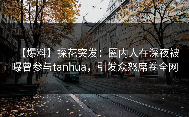 【爆料】探花突发:圈内人在深夜被曝曾参与tanhua,引发众怒席卷全网
